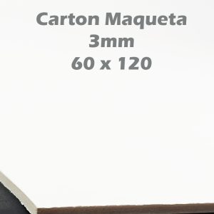 Cartón Maqueta (PVC Espumado) Blanco de 3 mm 120 x 60 cm.