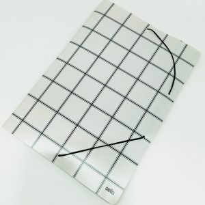 Folder con liga de plástico Oficio DELLO Minimal con cuadros 286 ML