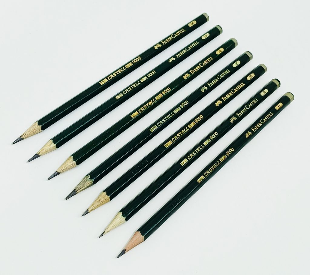 Lápiz de grafito para dibujo Faber Castell 9000 Brasil
