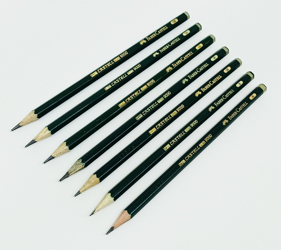 Lápiz de grafito para dibujo Faber Castell 9000 Brasil