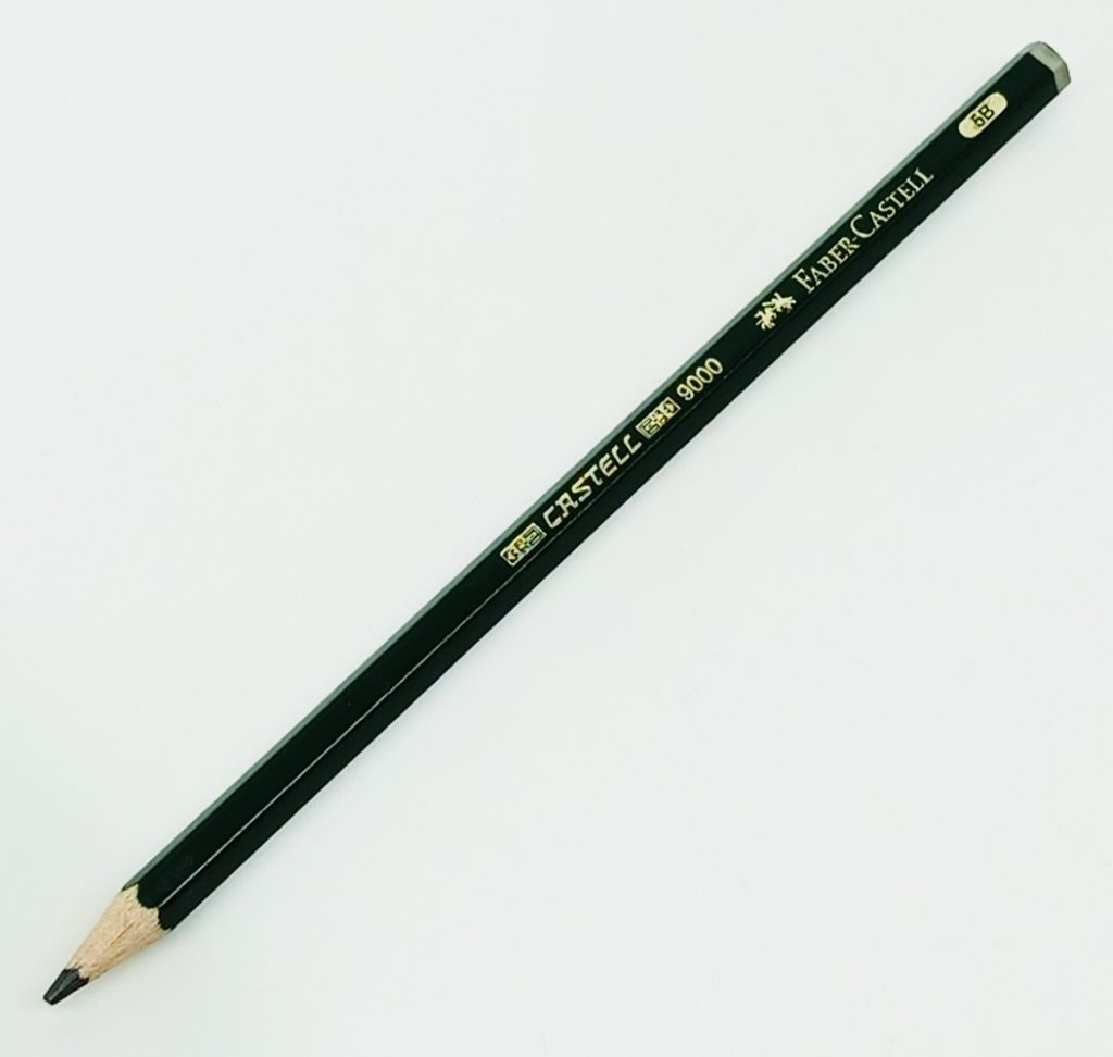 Lápiz de grafito para dibujo "5B" Faber Castell 9000 Alemania