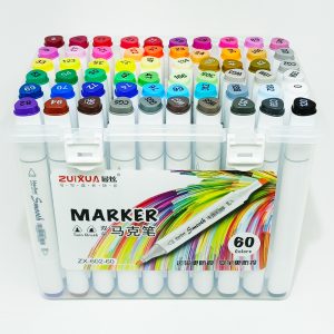 Marcador permanente 60 col ZUIXUA doble punta ZX-602-60