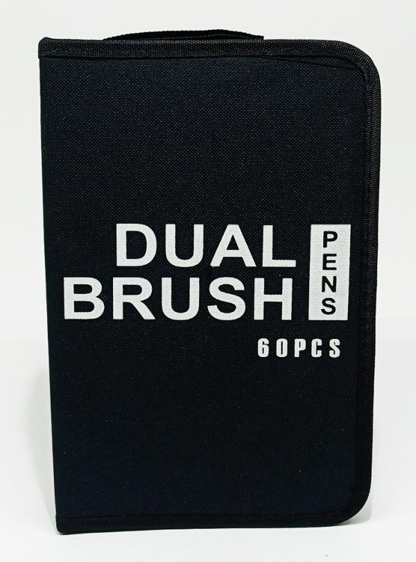Marcador punta pincel 60 colores DUAL BRUSH DB-60 Doble Punta Estuche de Lona - Imagen 2