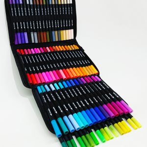 Marcador punta pincel 72 colores DUAL BRUSH DB-72 Doble Punta Estuche de Lona