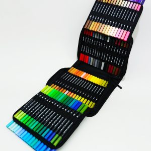 Marcador punta pincel 100 colores DUAL BRUSH DB-100 Doble Punta Estuche de Lona