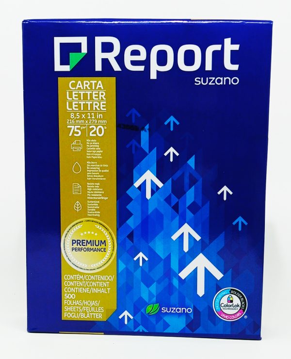 Papel bond blanco Carta de 75 gr REPORT