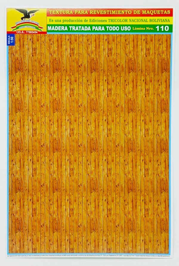 Textura para maqueta Madera Tratada para todo uso Nº110