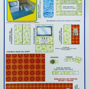 Textura para maqueta Juego de Baño N° 0290