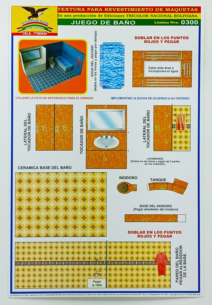 Textura para maqueta Juego de baño N° 300