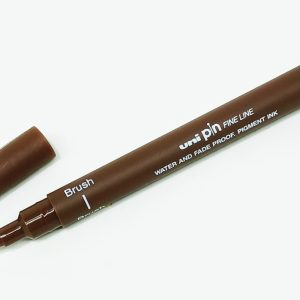 Tiralineas Micron UNI Pigment Punta Pincel Cafe
