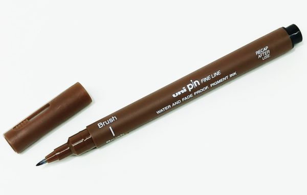 Tiralineas Micron UNI Pigment Punta Pincel Cafe
