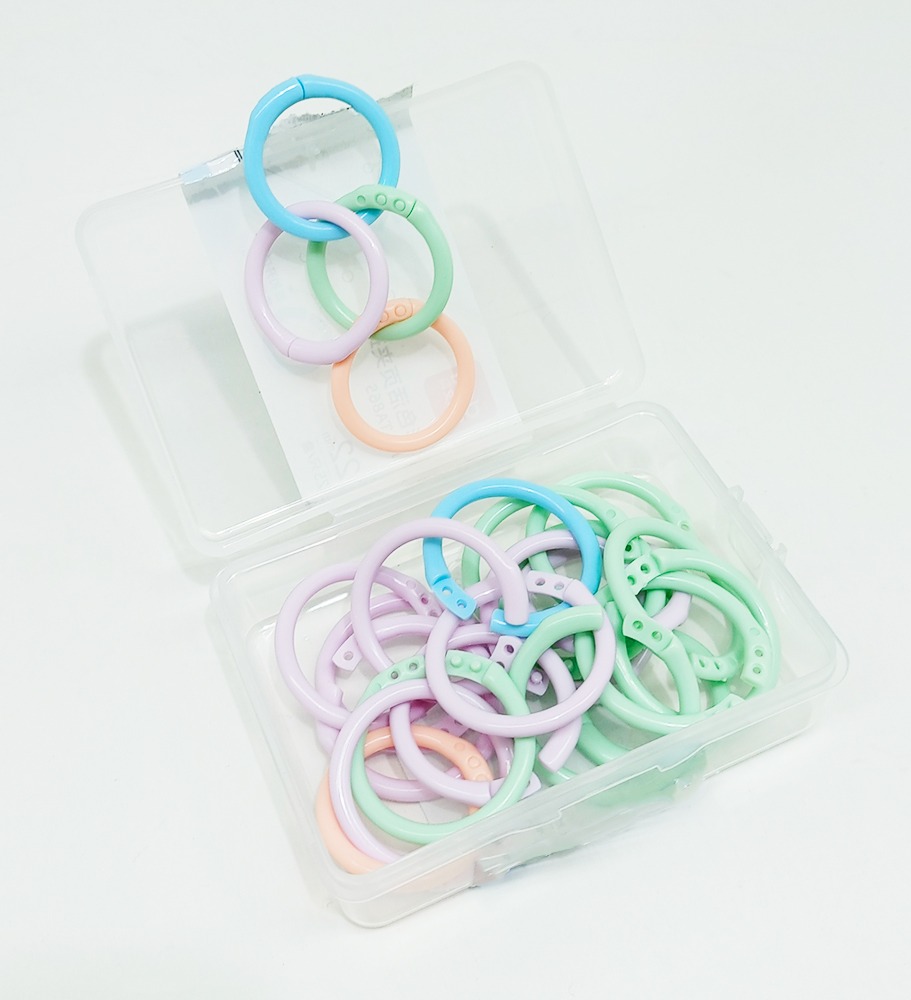 Argolla DELI TA864 de Plástico de 15 mm colores pastel