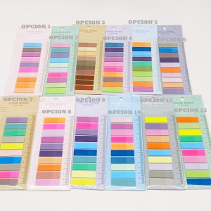 Banderitas en Set Sticky Notes 10 Diferentes Colores x 20 (rectangular)