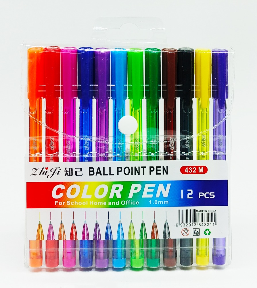 Bolígrafo ZHIFI BILARO 12 col. Punta 1.0 mm 432 M
