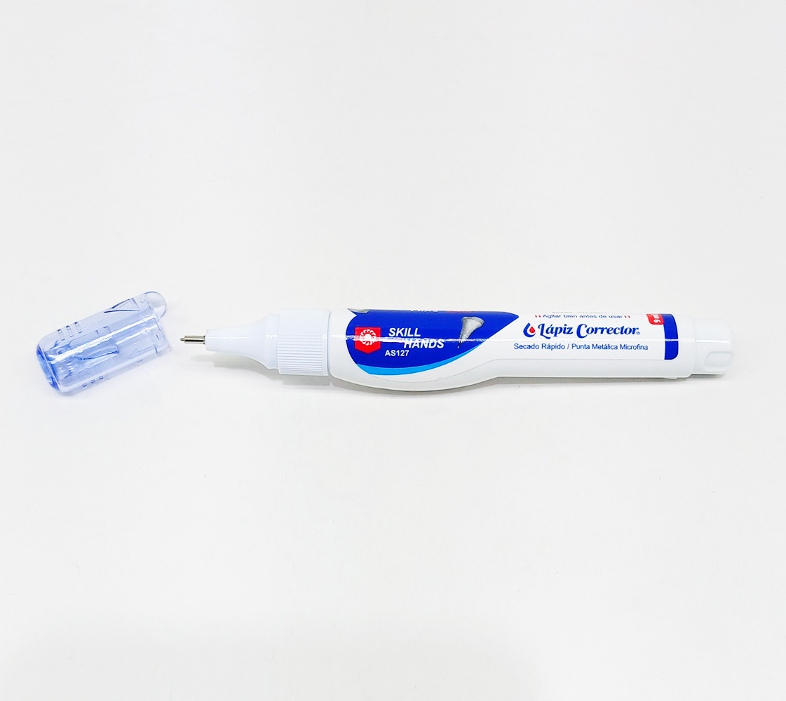 Corrector líquido tipo bolígrafo SKILL HANDS punta metálica AS127