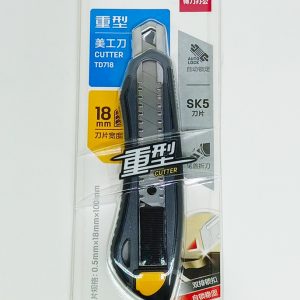 Estilete 18 mm DELI TD718 Plástico con carril metálico