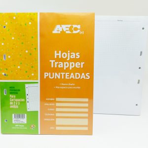 Hojas para trapper Carta 5 perforaciones ABC Puntos negro