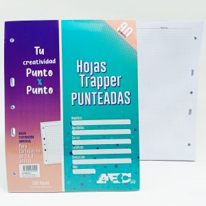 Hojas para trapper Carta 5 perforaciones ABC Puntos 90 gramos