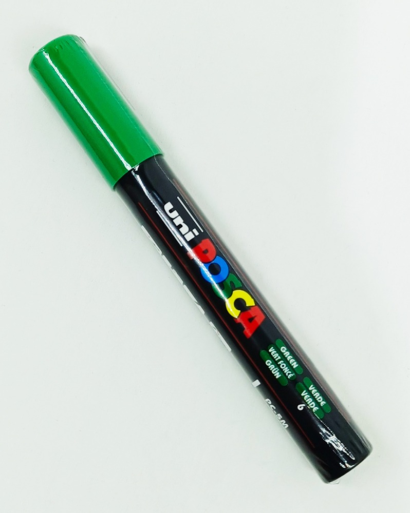 Marcador permanente UNI POSCA 2.5 mm Verde 6
