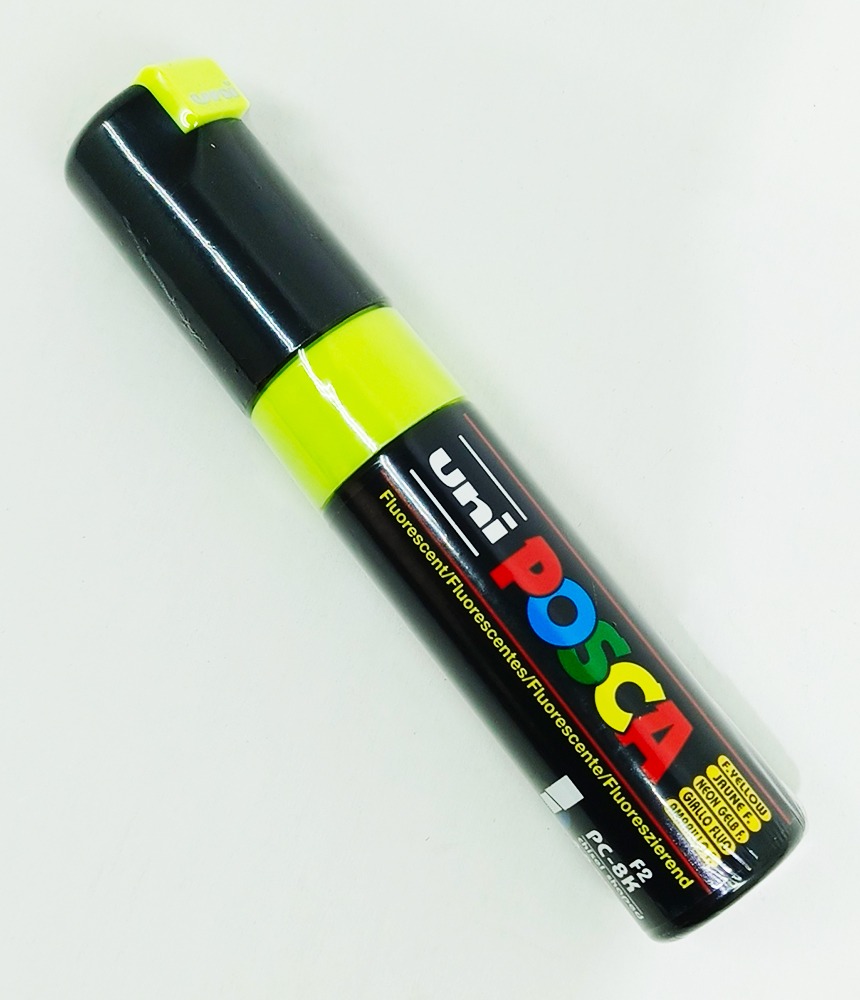Marcador permanente UNI POSCA 8 mm Amarillo Fluo 024