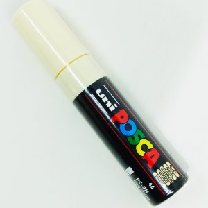 Marcador permanente UNI POSCA 8 mm Blanco Marfil 46