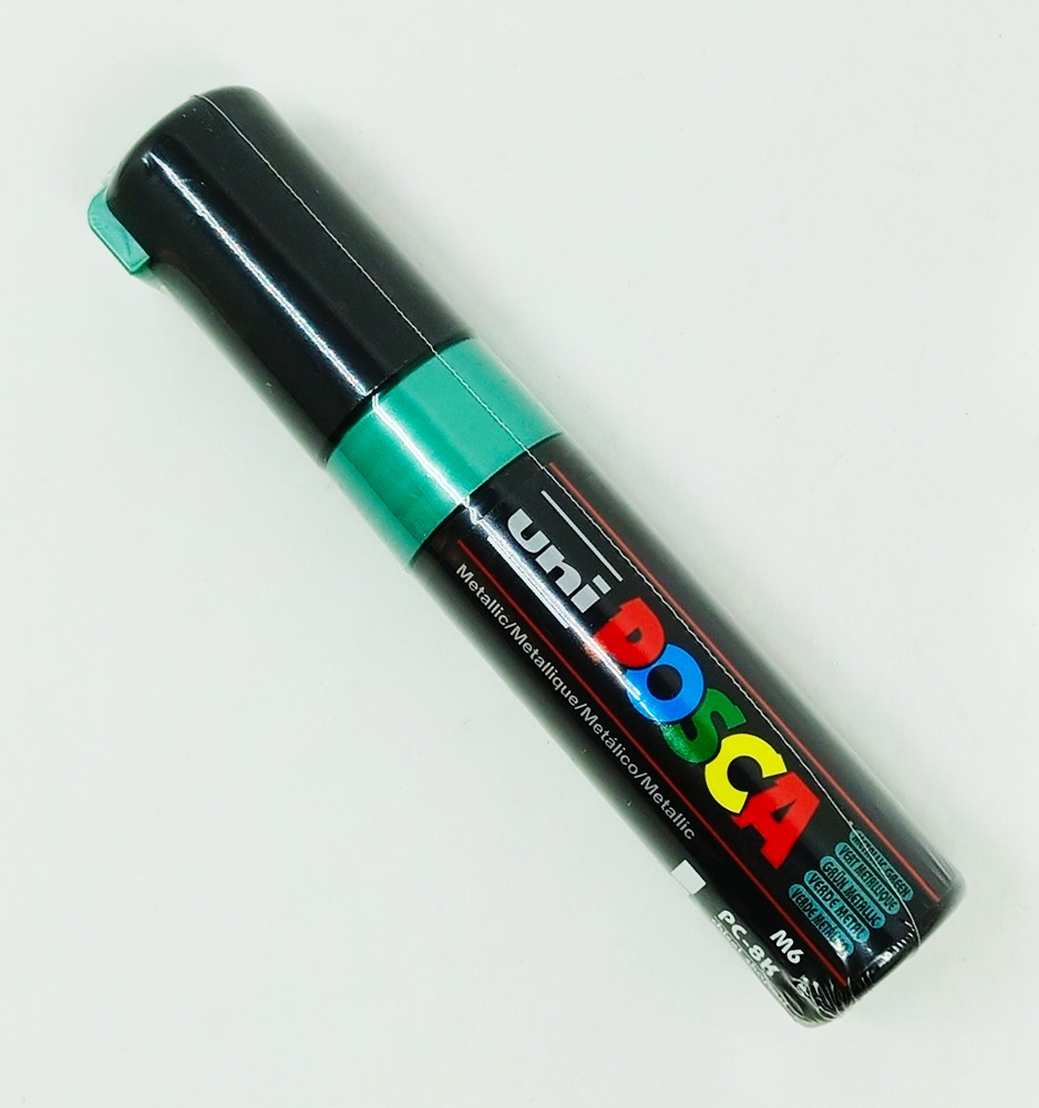 Marcador permanente UNI POSCA 8 mm Verde Metálico M6