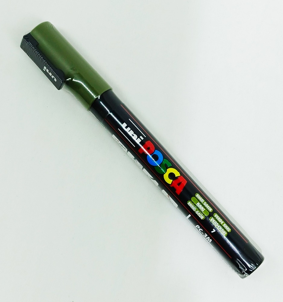 Marcador permanente UNI POSCA 1.3 mm Verde Kaki 7