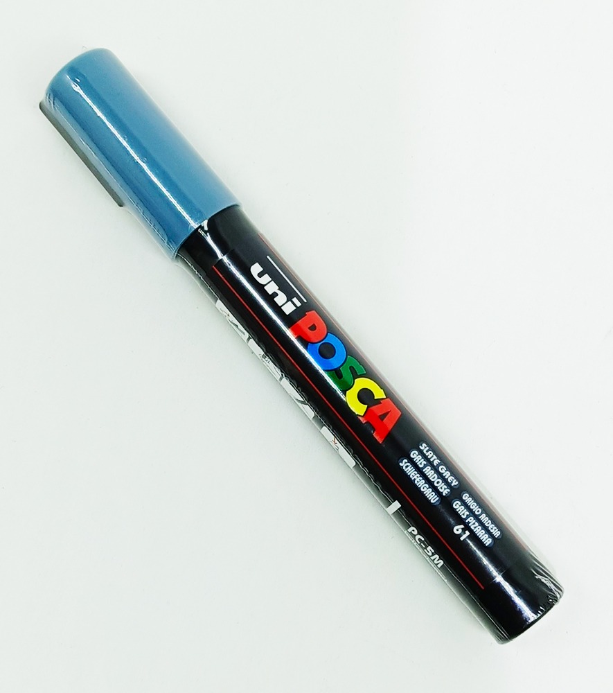 Marcador permanente UNI POSCA 2.5 mm Gris Pizarra 61