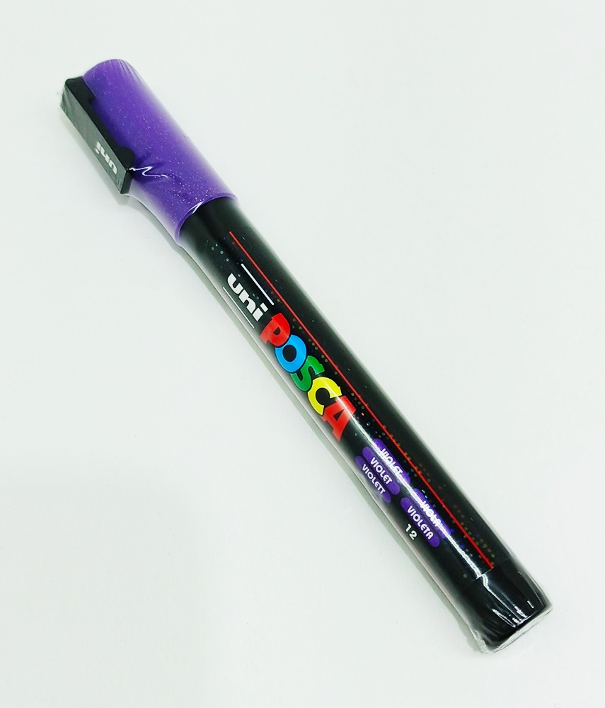 Marcador permanente UNI POSCA 1.3 mm Violeta Glitter 59G