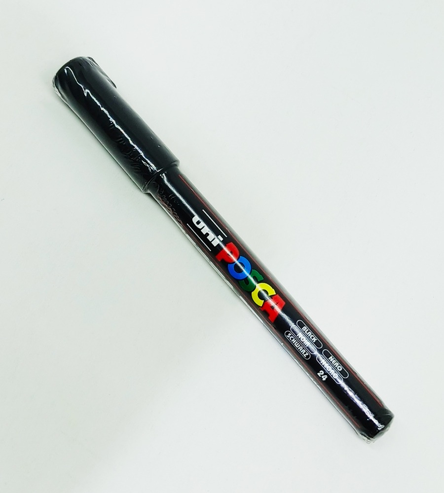 Marcador permanente UNI POSCA 0.7 mm Negro punta fina PC-1MR