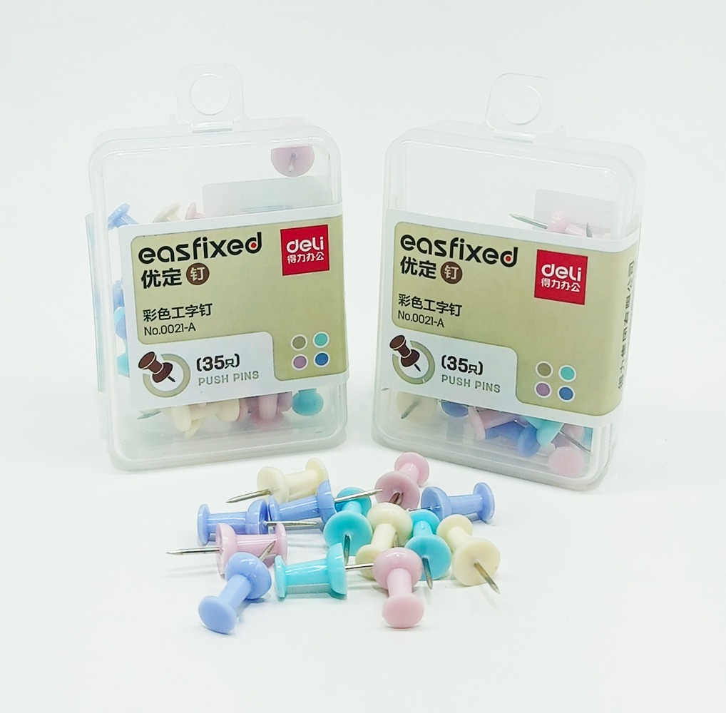 Pinchos Push pin DELI 0021-A 35 piezas.