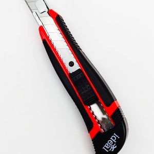 Estilete 18 mm Ideal Plástico con carril metálico + 2 repuestos