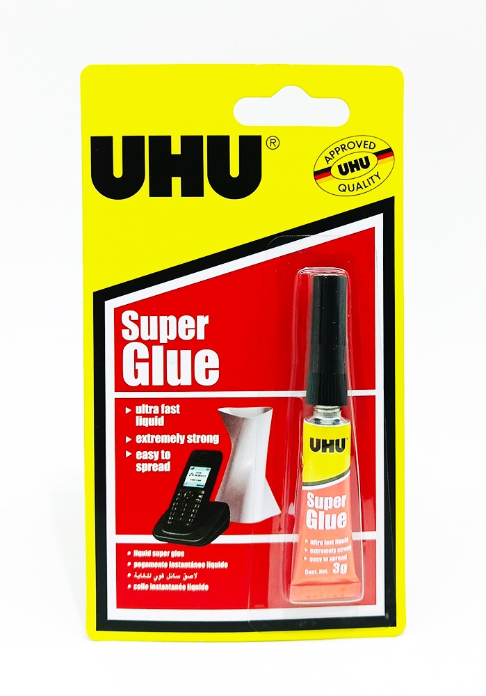 Pegamento UHU Súper Glue liquido 3 g BL 37620