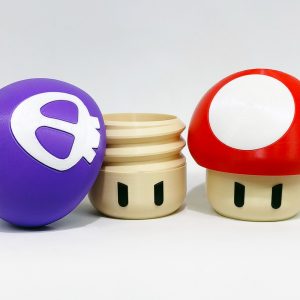 Porta Objetos honguito ( TOAD) tapa a rosca de plástico