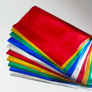 Papel Estañado block de 10 colores 20 x 20 cm