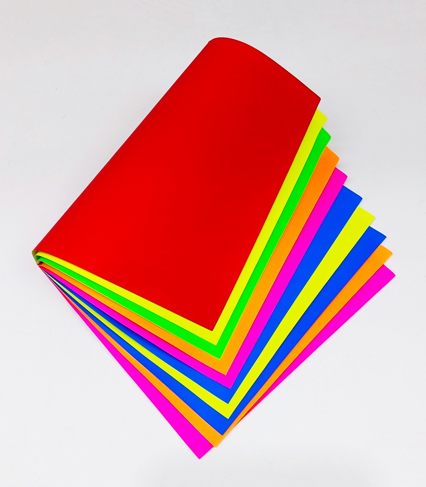 Papel Fluorescente Block de 10 colores 20 x 20 cm