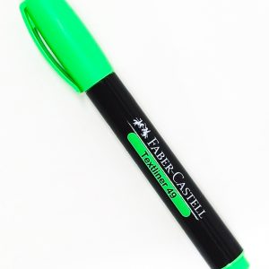 Resaltador FABER CASTELL 49 Verde Punta biselada Gruesa
