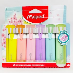 Resaltador MAPED Pastel 6 colores Classic Punta biselada