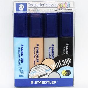 Resaltador STAEDTLER Textsurfer clasic set de 4 colores Vintage 364CWP4