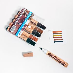 Marcador Permanente 6 col. Para Madera XINLU P/Biselada xl-306