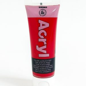 Pintura Acrílica PRIMO Rojo Carmín tubo de 75 ml