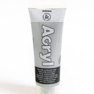 Pintura Acrílica PRIMO Plata tubo de 75 ml