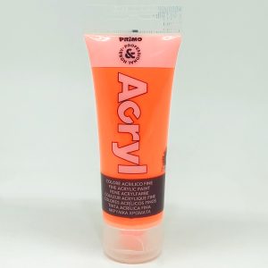 Pintura Acrílica PRIMO Naranja Fluo tubo de 75 ml