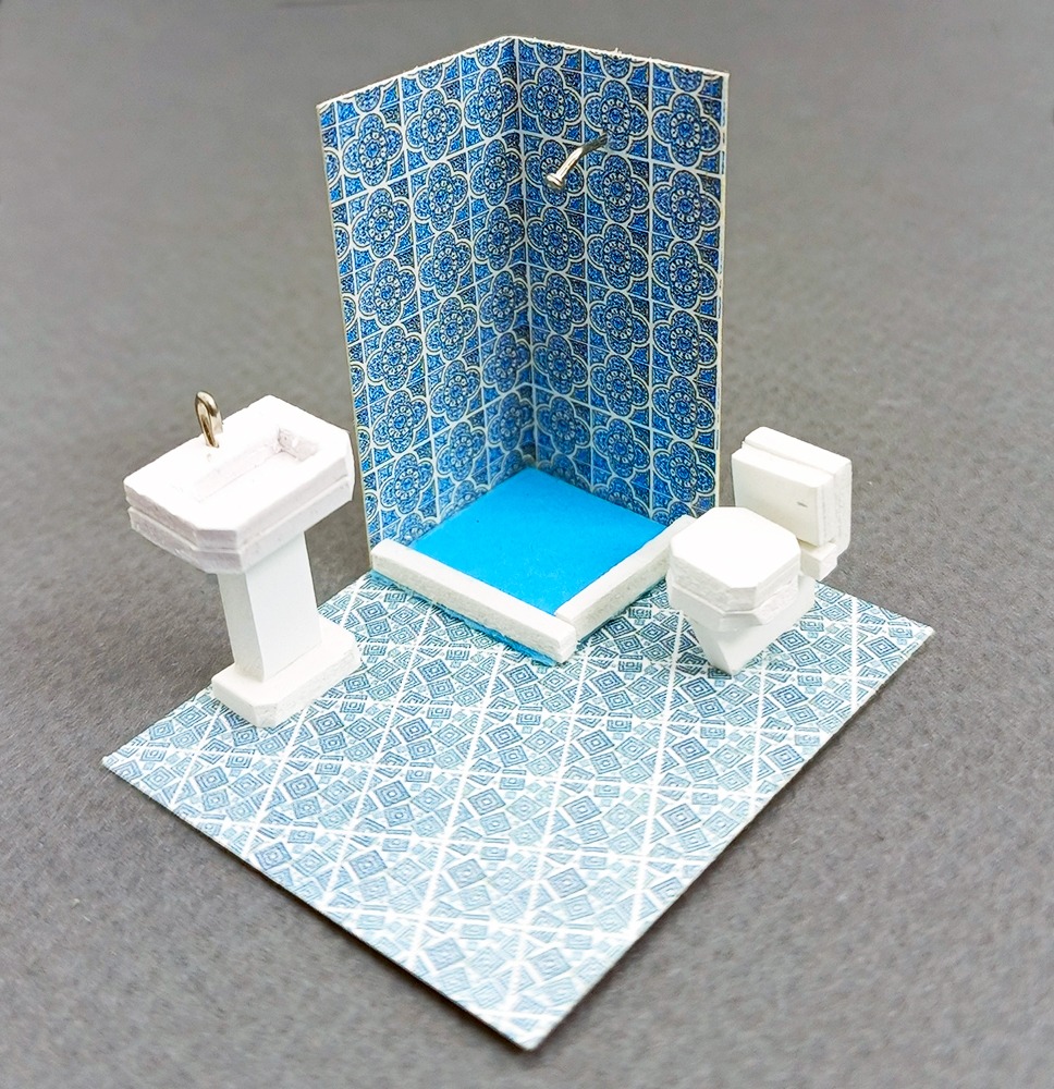 Juego de Baño armado artesanal escala 1:50
