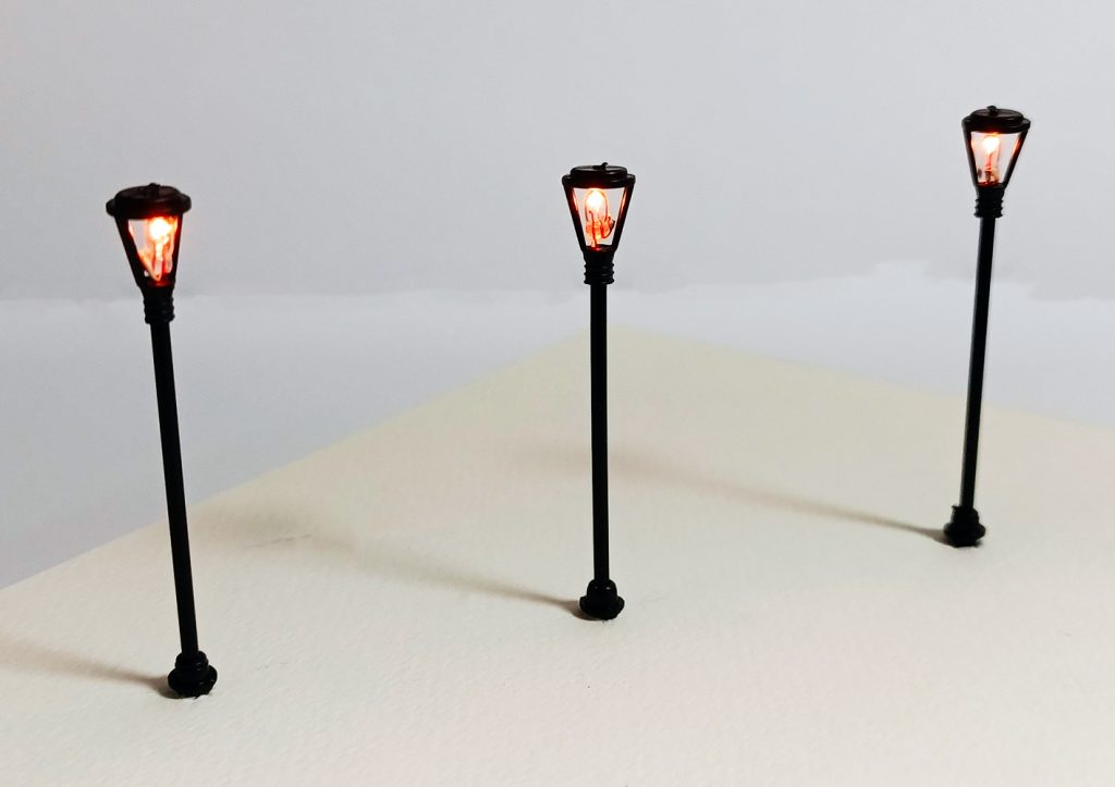Luminaria Led Simple Nº 1 para Plaza color negro Escala 1:100