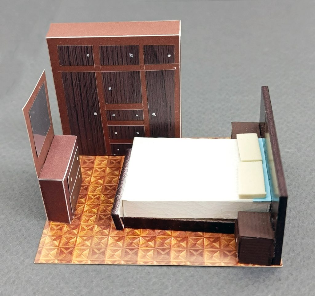 Juego de Dormitorio de 2 plazas escala 1:50