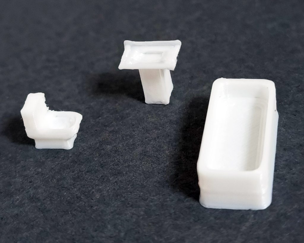 Juego de Baño plástico escala 1:100