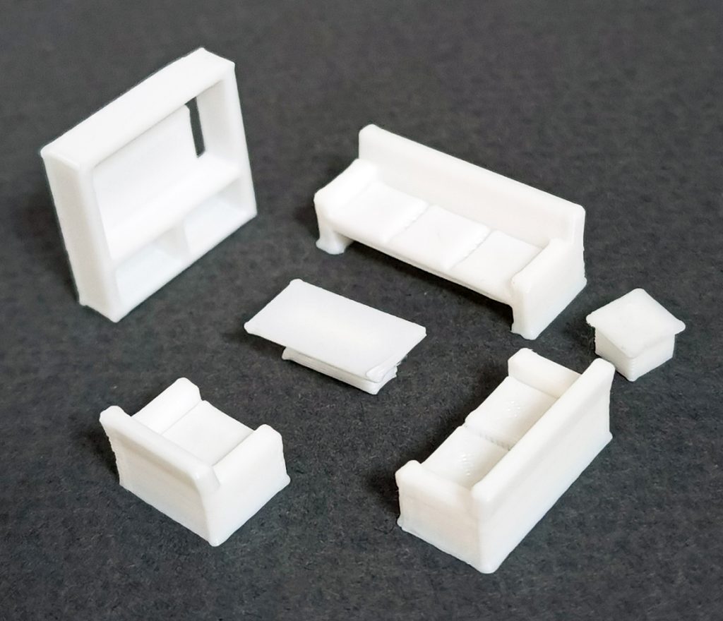 Juego de Living plástico escala 1:100