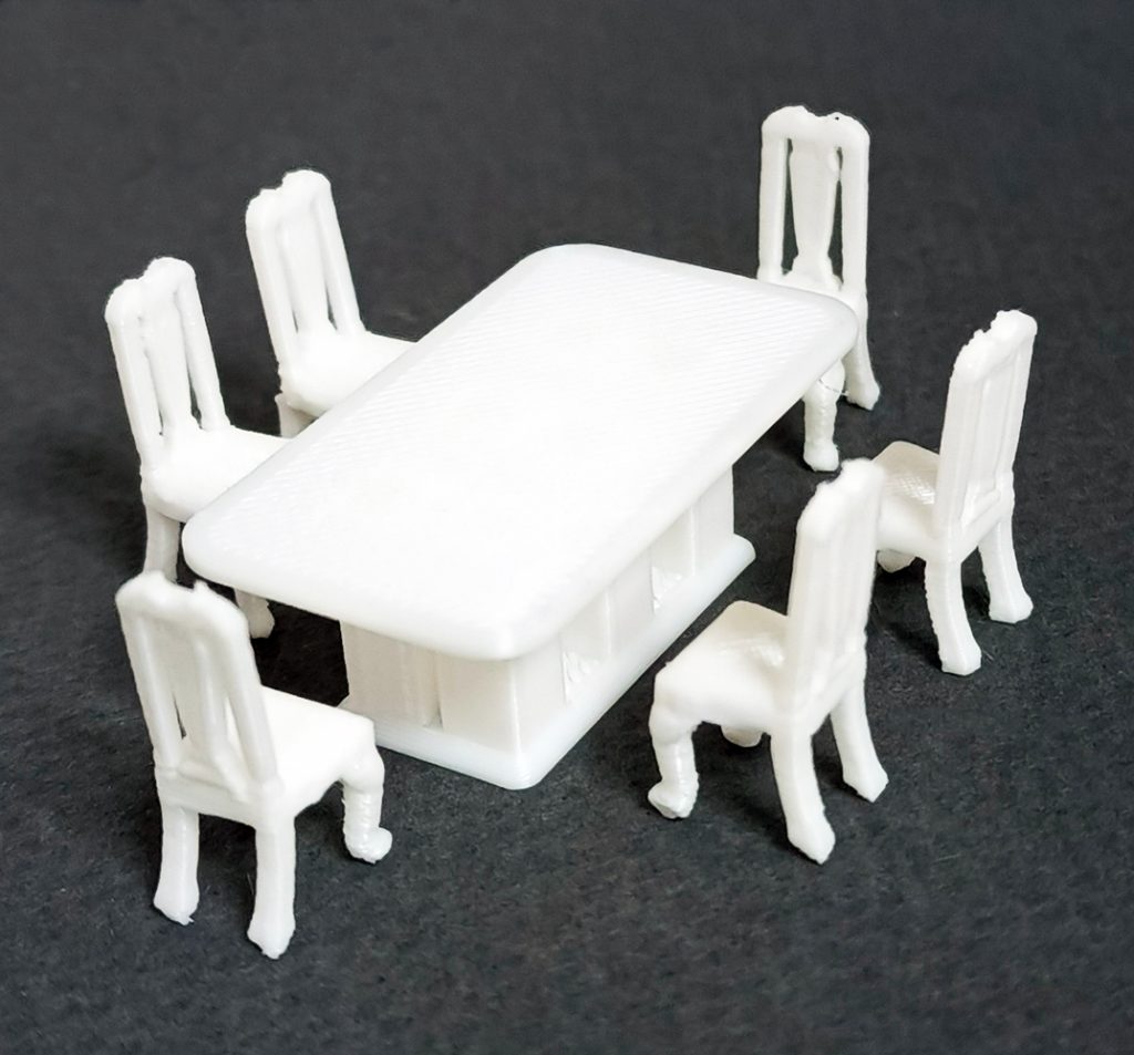 Juego de Comedor plástico escala 1:50