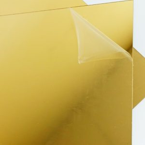 Acrílico Espejado Dorado de 1 mm 25 x 30 cm